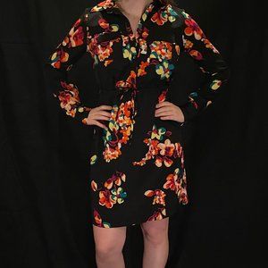 Floral Black Dress